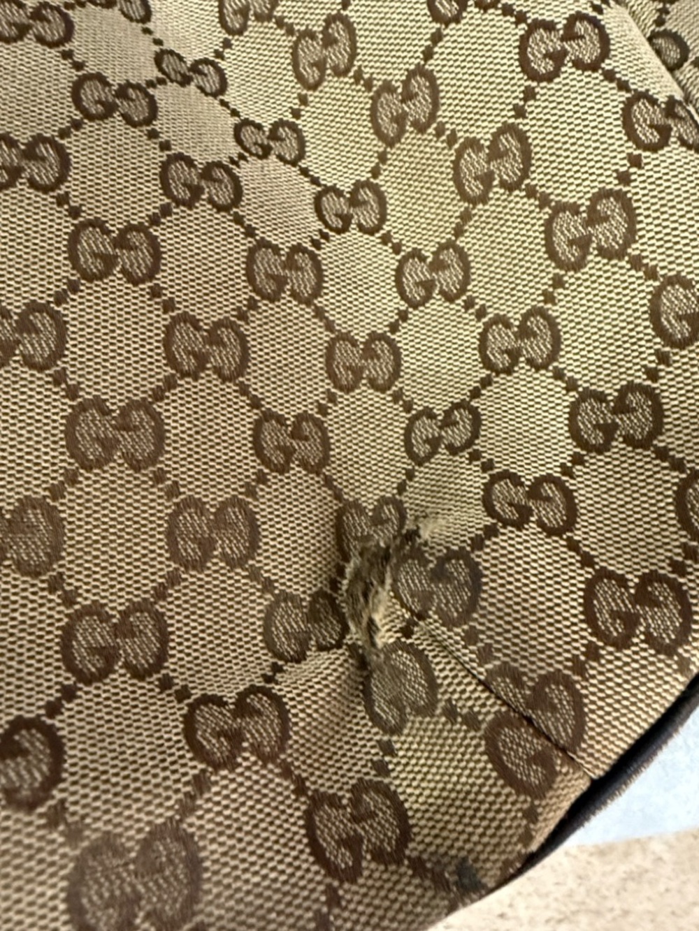 Gucci Tan GG Canvas Hobo with Green-Red  Accent - Picture 11 of 13